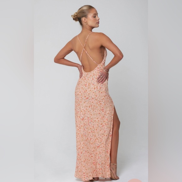 RESA Camille Slip Dress in Sandstone. From Jojo Fletcher Collab - Picture 3 of 7